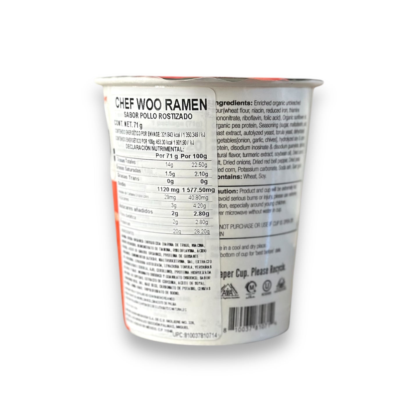 Ramen instantáneo Chef Woo Chicken Flavor