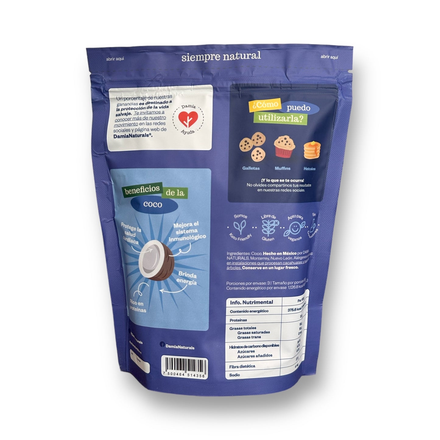 Harina de Coco Damia Naturals