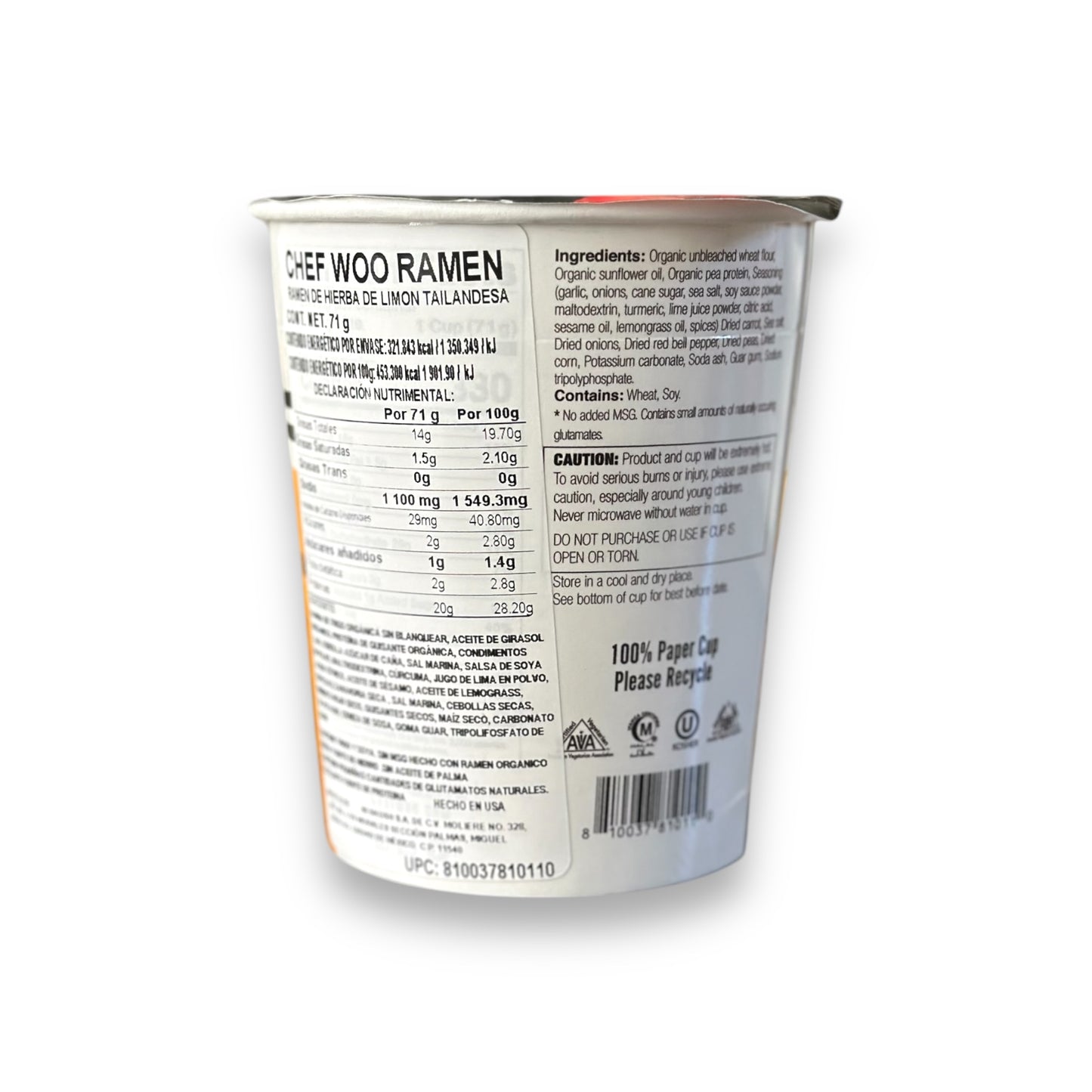 Ramen Instantáneo Chef Woo Thai Lemongrass