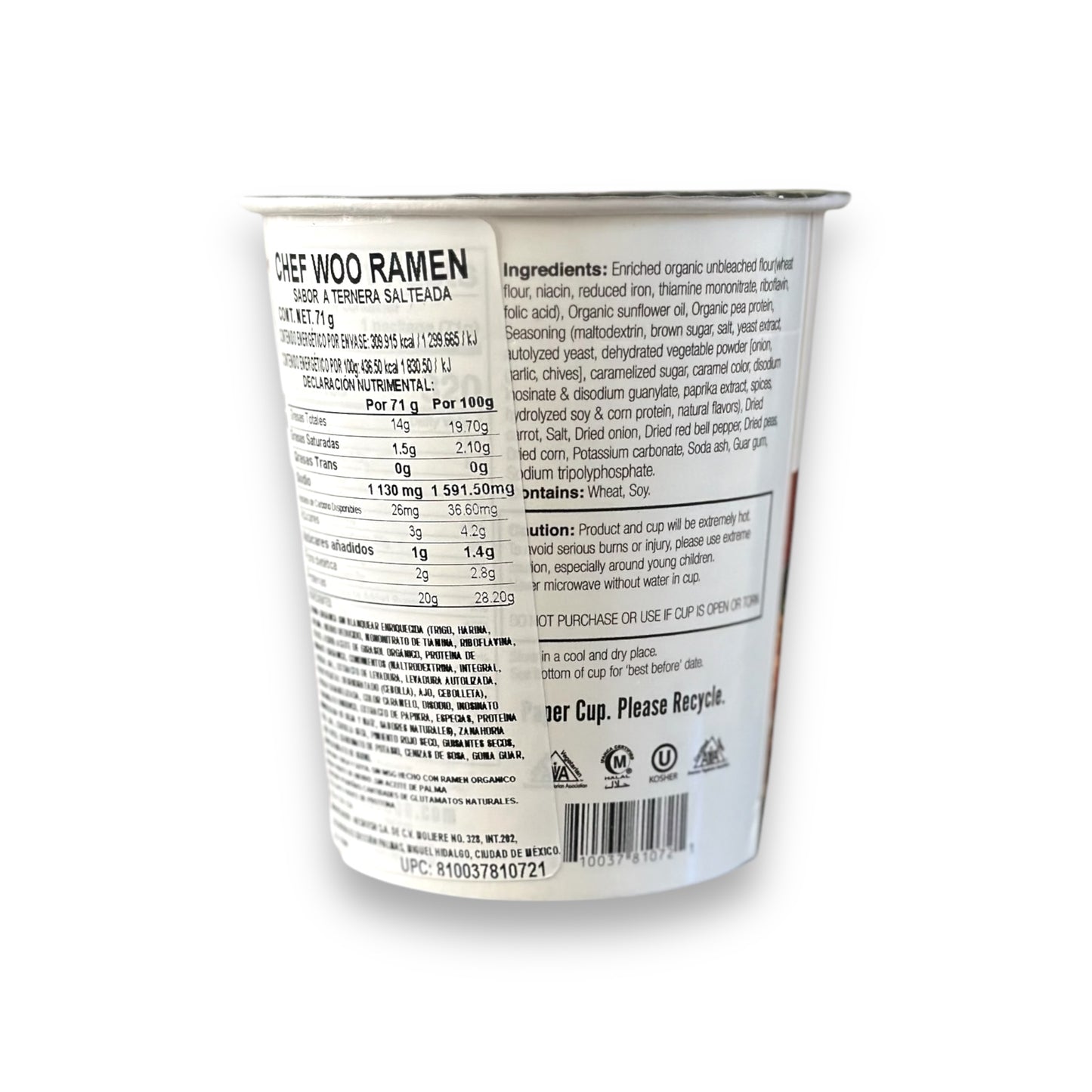 Ramen instantáneo Chef Woo Beef Flavor