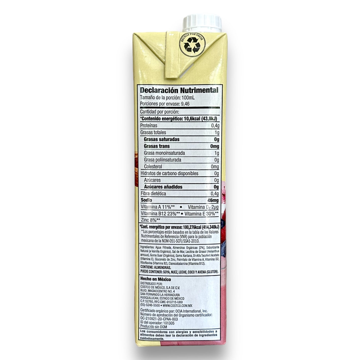 Leche de Almendra Orgánica