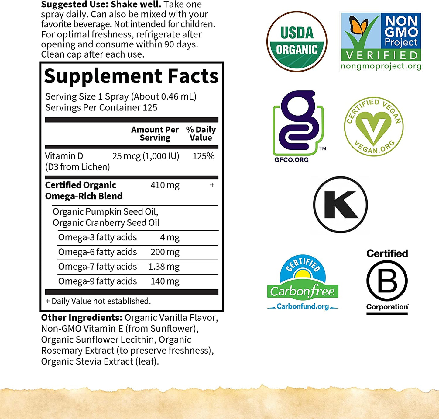 Vitamina D3 Orgánica