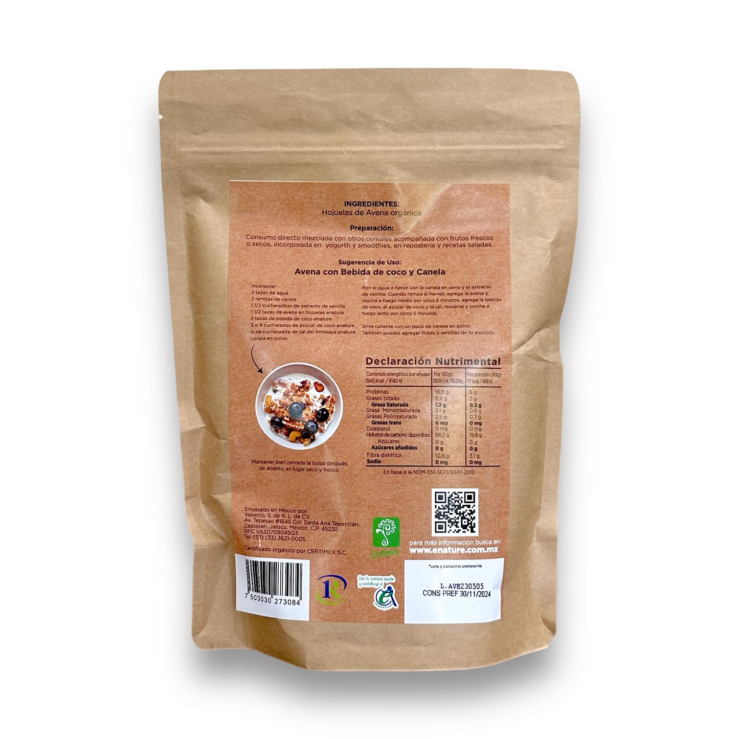 Avena en Hojuelas Orgánica