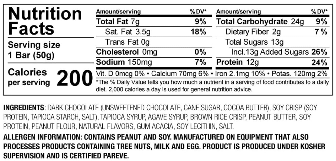 NuGo Dark Barra de proteína Cacahuate Chocolate