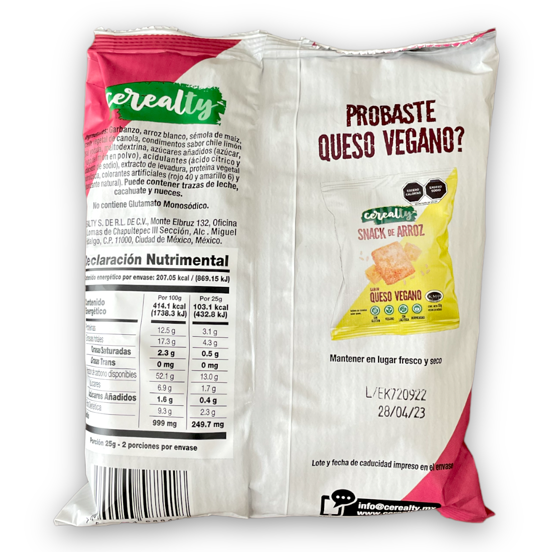 Snack de Arroz Chile y Limón Cerealty