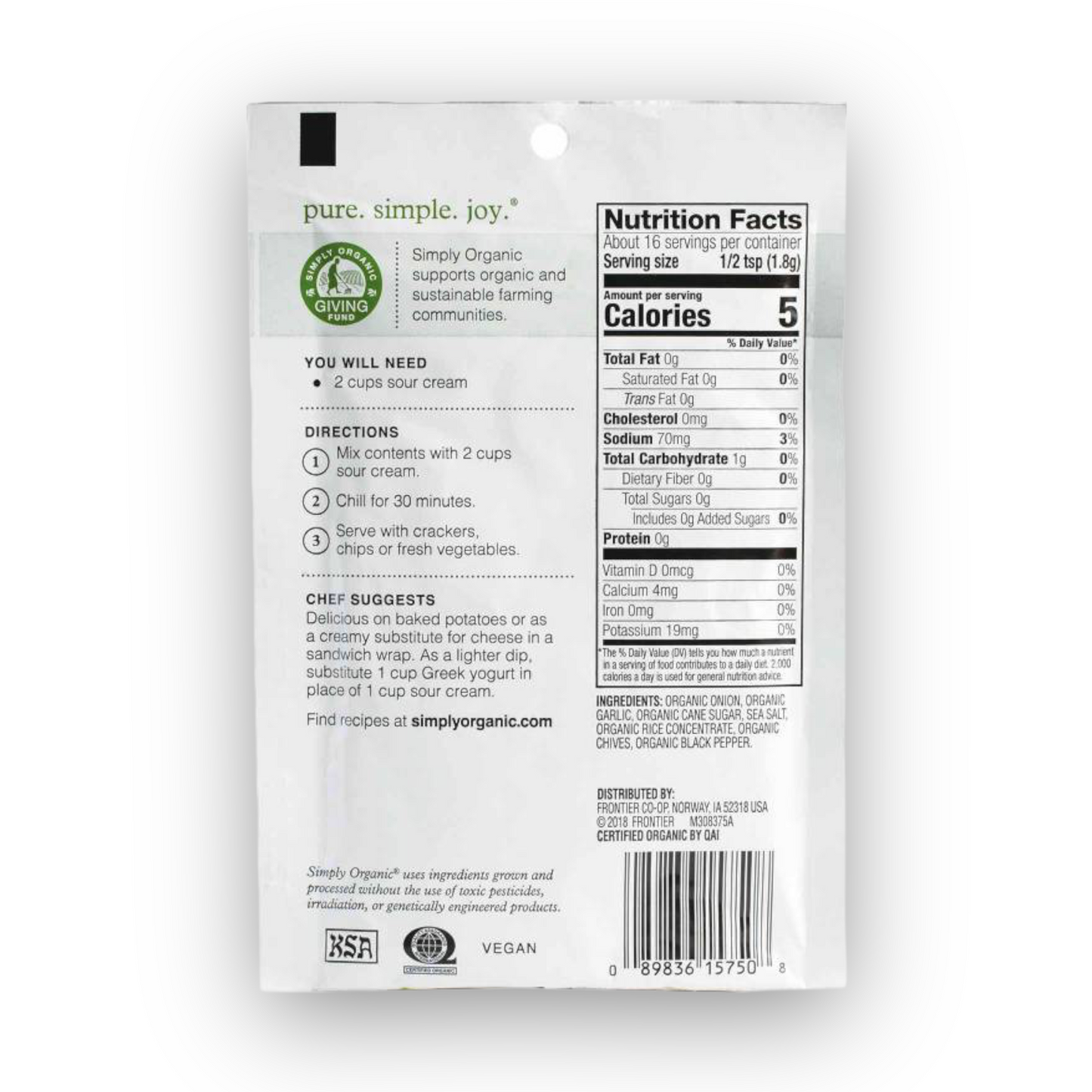 Dip de cebolla (mezcla en polvo)