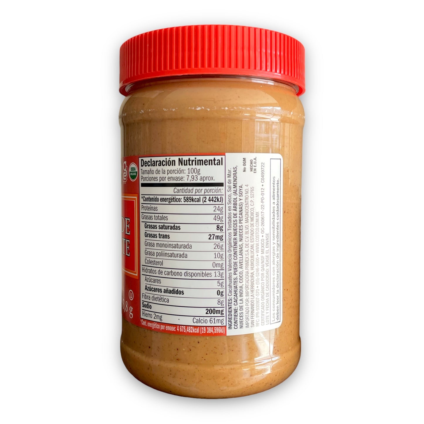 Crema de Cacahuate Orgánica