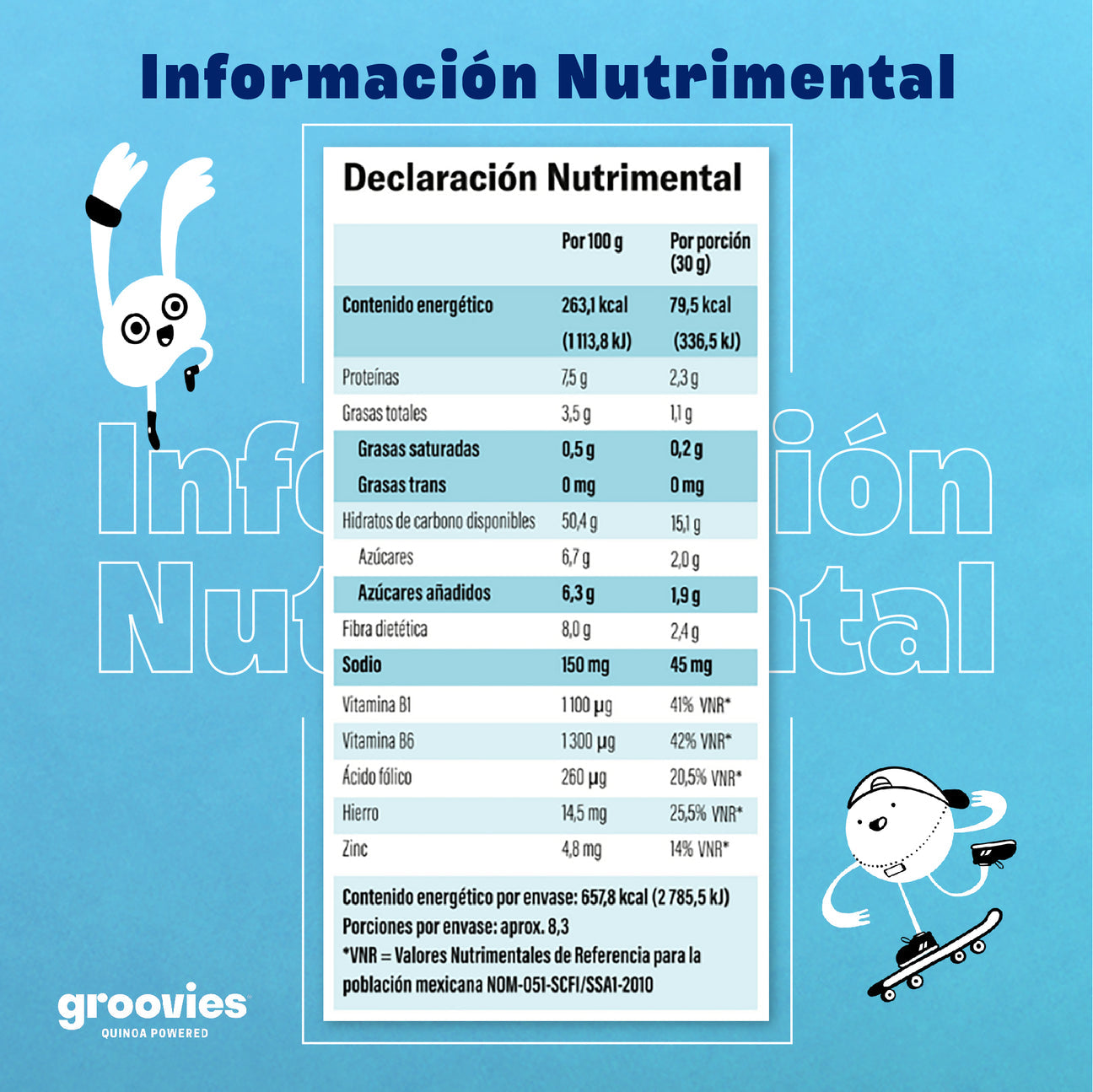 GROOVIES Cereal de maíz y quinoa sabor vainilla