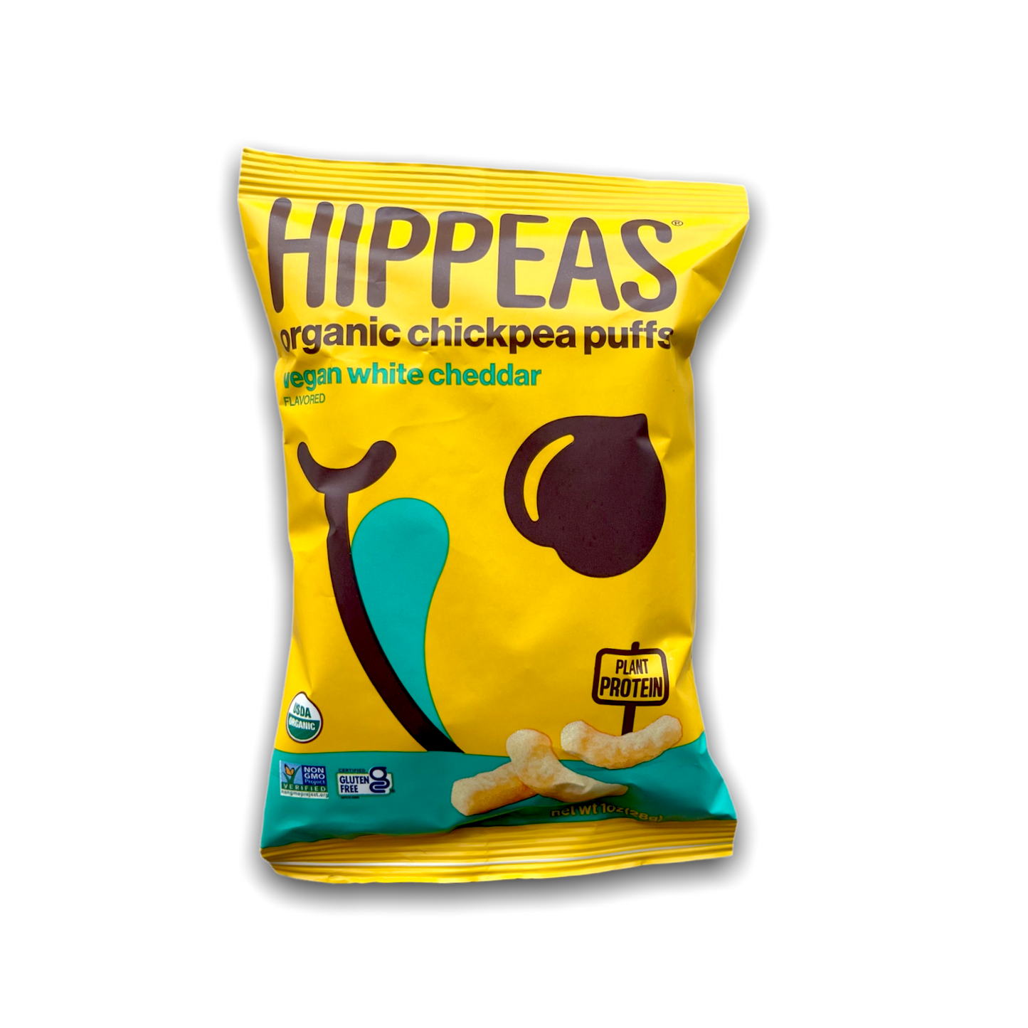 HIPPEAS Puffs de garbanzo sabor queso cheddar vegano