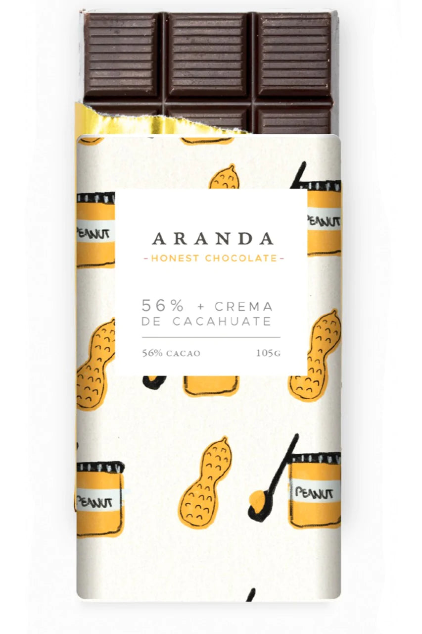 Chocolate 56% Cacao + Crema de Cacahuate ARANDA