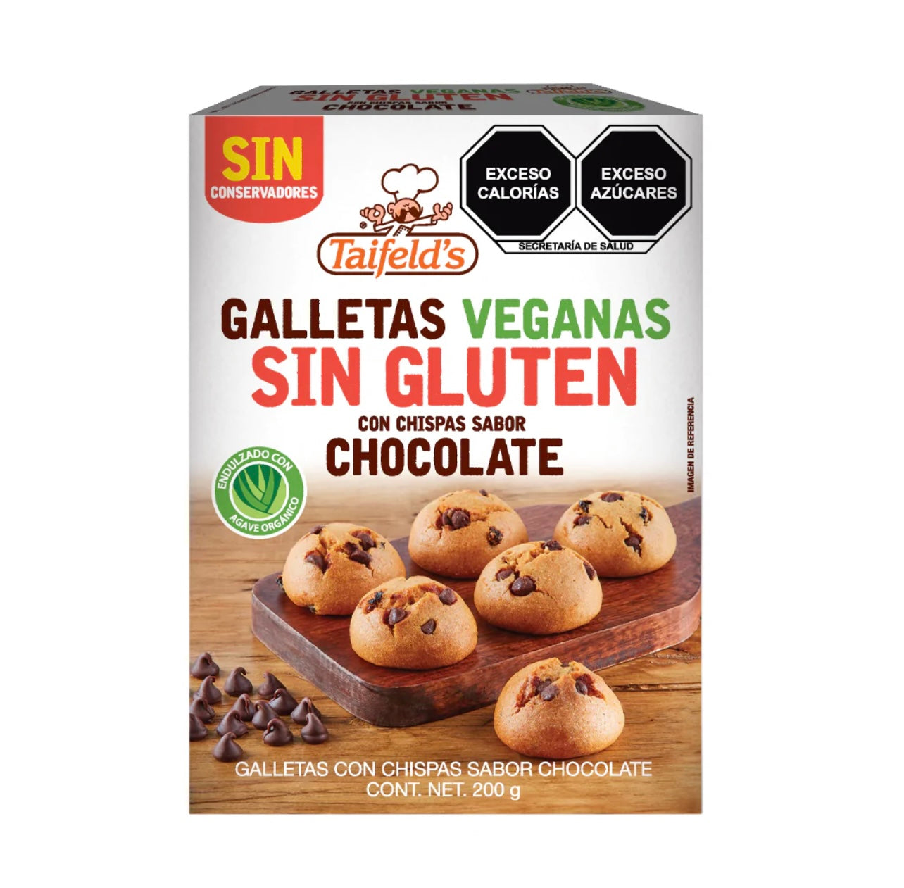 Galletas veganas sin gluten con chispas