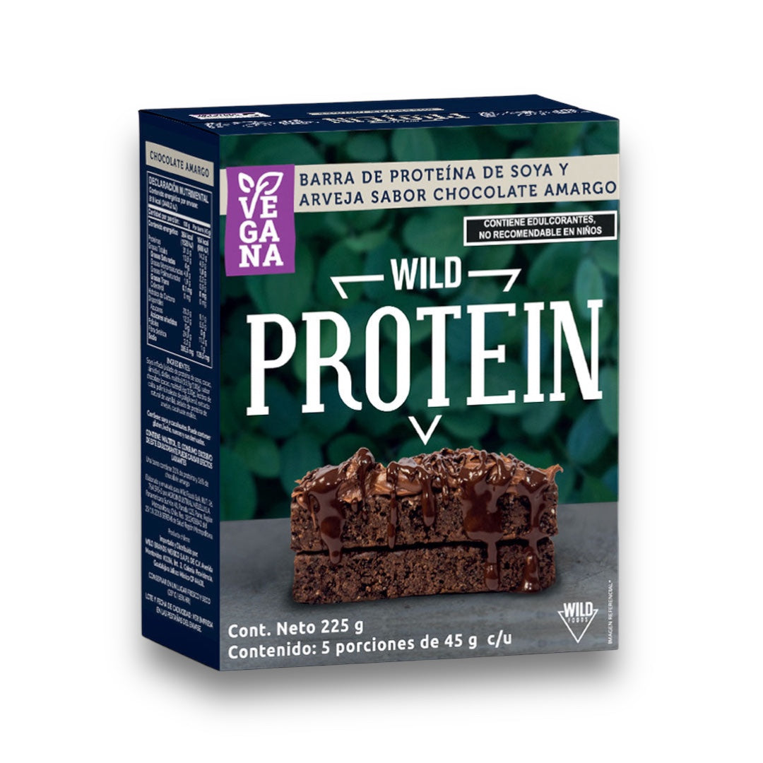 WILD FOODS Caja Barras con 13gr proteína Chocolate